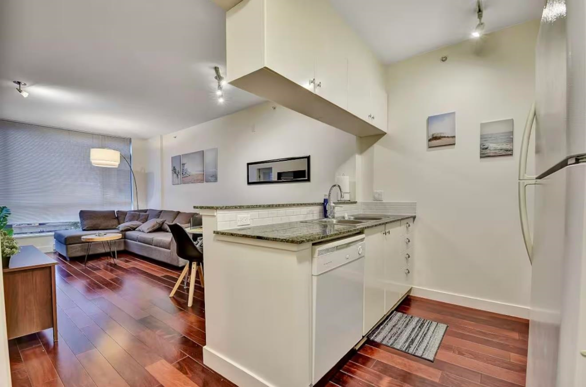 Kitchen Island Photo of 401 1238 Burrard Street, Vancouver, BC