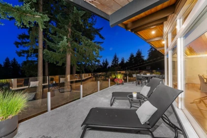 Aerial View of 4375 Woodcrest Road, West Vancouver, BC