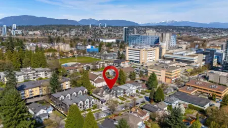 Aerial View of 331 Keary Street, New Westminster, BC
