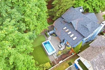 Aerial View of 4383 Cove Cliff Road, North Vancouver, BC