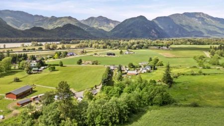 Aerial View of 58458 Mckay Road, Laidlaw, BC