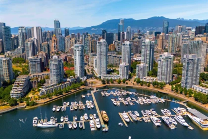 Aerial View of 2303 1199 Marinaside Crescent, Vancouver, BC