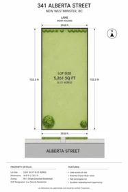 341 Alberta Street, New Westminster, BC, New Westminster — Land for sale