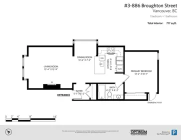 Staircase Photo of 3 886 Broughton Street, Vancouver, BC