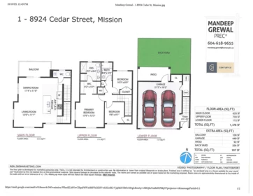1 8924 Cedar Street, Mission, BC, Mission — Townhouse for sale