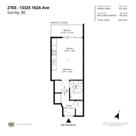 Aerial View of 2703 13325 102a Avenue, Surrey, BC