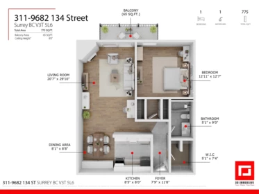 Aerial View of 311 9682 134 Street, Surrey, BC