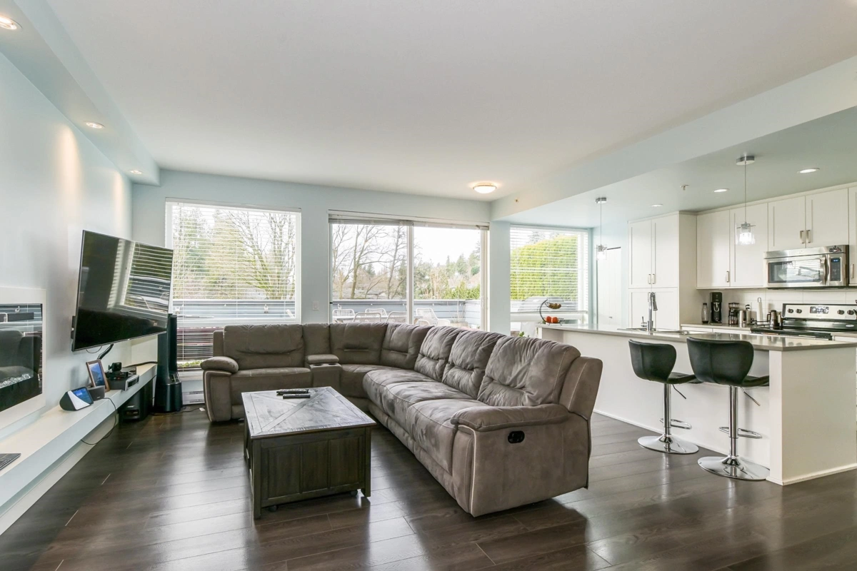 Living Room Photo of 411 2242 Whatcom Road, Abbotsford, BC