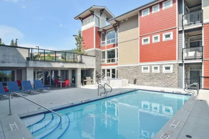 Front exterior of 411 2242 Whatcom Road, Abbotsford, BC