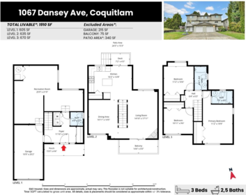 1067 Dansey Avenue, Coquitlam, BC, Coquitlam — Half Duplex for sale