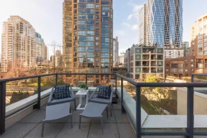 Outdoor Patio Photo of 203 1155 Homer Street, Vancouver, BC