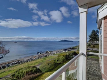 Aerial View of 205 5470 Inlet Avenue, Sechelt, BC