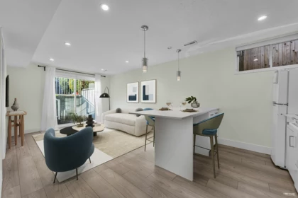 Aerial View of 633 Fir Street, North Vancouver, BC