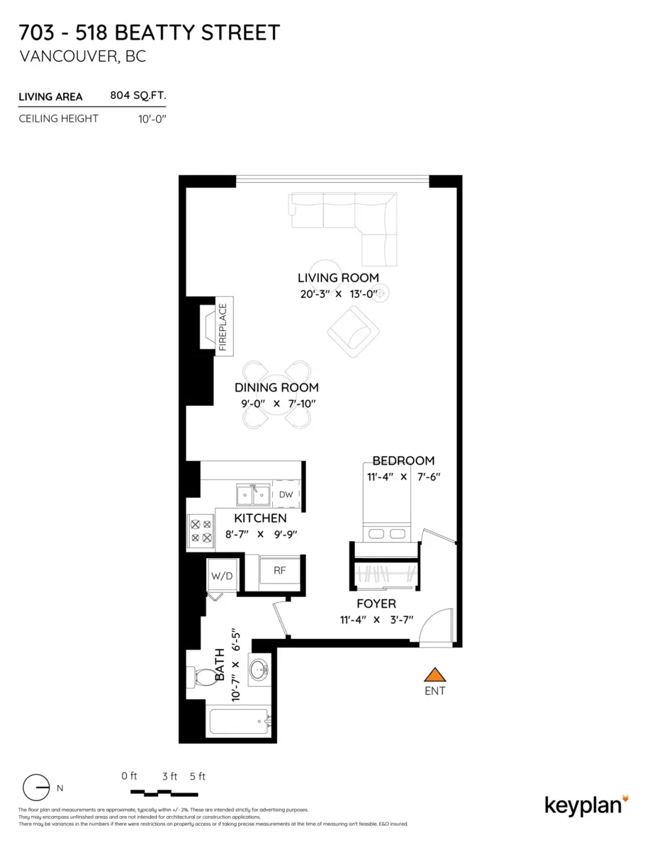 Exterior Rear Photo of 703 518 Beatty Street, Vancouver, BC
