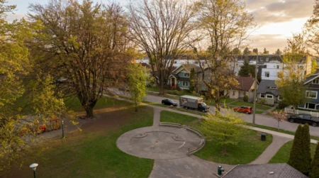 Aerial View of 2273 E 2nd Avenue, Vancouver, BC