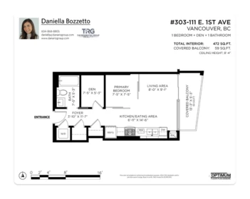 Entry Foyer Photo of 303 111 E 1st Avenue, Vancouver, BC