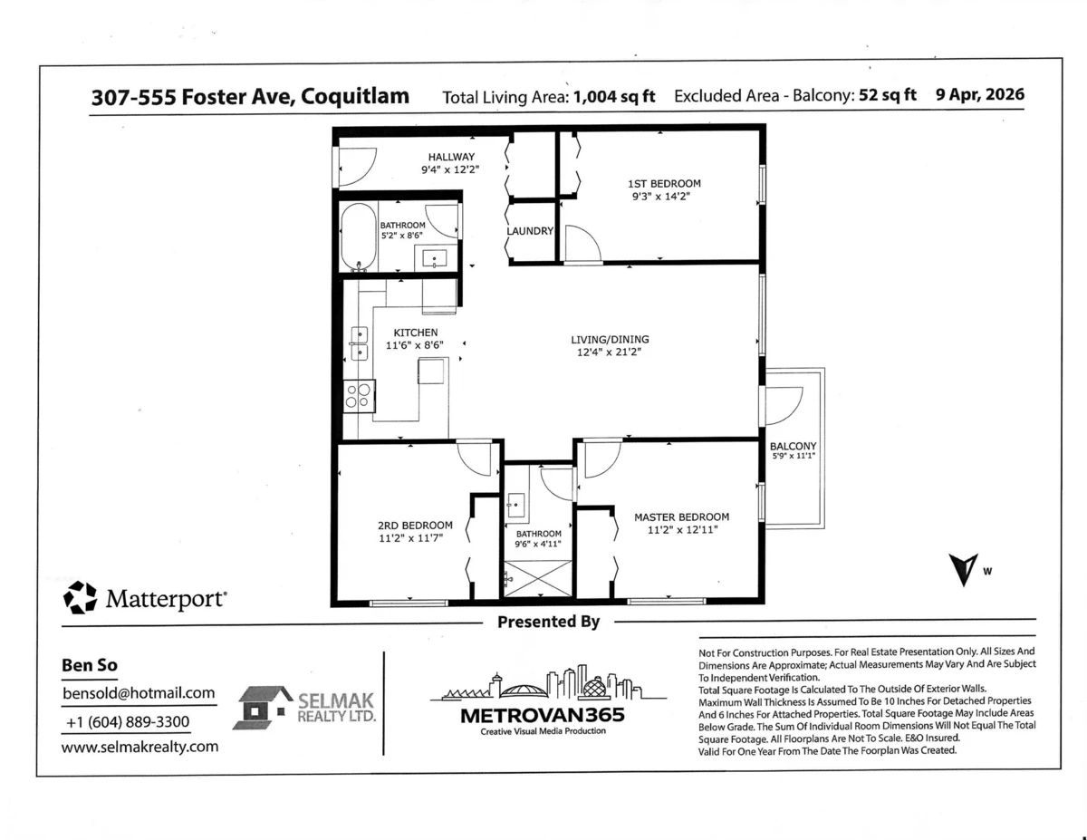 Exterior Rear Photo of 307 555 Foster Avenue, Coquitlam, BC