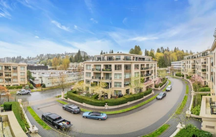 Aerial View of 403 568 Waters Edge Crescent, West Vancouver, BC