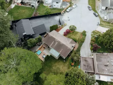 Aerial View of 7978 141a Street, Surrey, BC