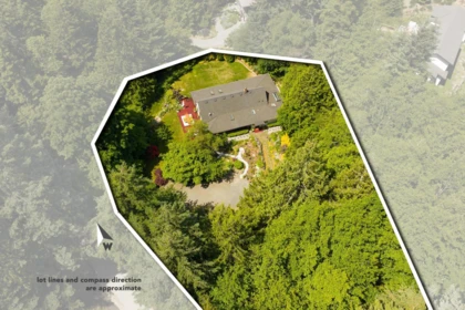 Aerial View of 822 Captains Way, Bowen Island, BC