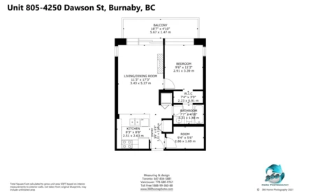 Aerial View of 805 4250 Dawson Street, Burnaby, BC
