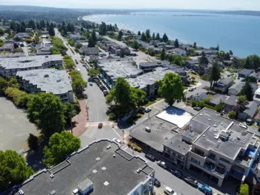 Aerial View of 201 15169 Buena Vista Avenue, White Rock, BC
