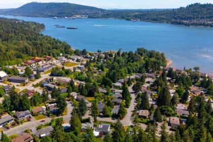 Aerial View of 693 Plymouth Drive, North Vancouver, BC