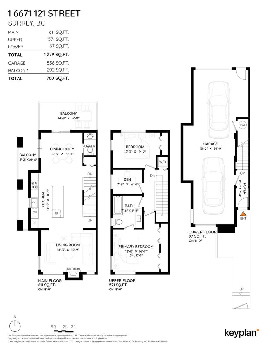 Exterior Rear Photo of 1 6671 121 Street, Surrey, BC