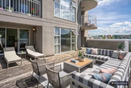 Outdoor Deck Photo of 206 1180 Pinetree Way, Coquitlam, BC