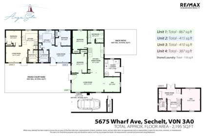 5675 Wharf Avenue, Sechelt, BC, Sechelt — Quadruplex for sale