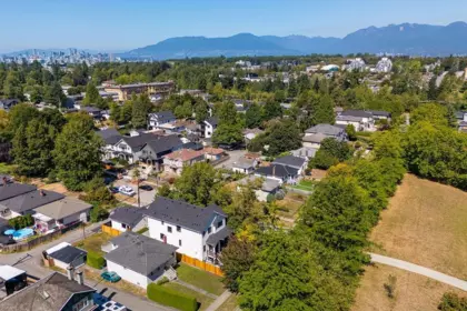 Aerial View of 2598 E 16th Avenue, Vancouver, BC