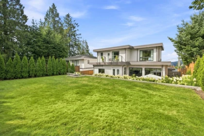 Aerial View of 3840 Prospect Road, North Vancouver, BC