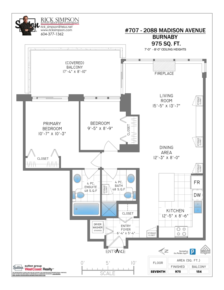 Basement Recreation Room Photo of 707 2088 Madison Avenue, Burnaby, BC