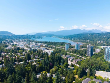 Aerial View of 3321 Viewmount Drive, Port Moody, BC