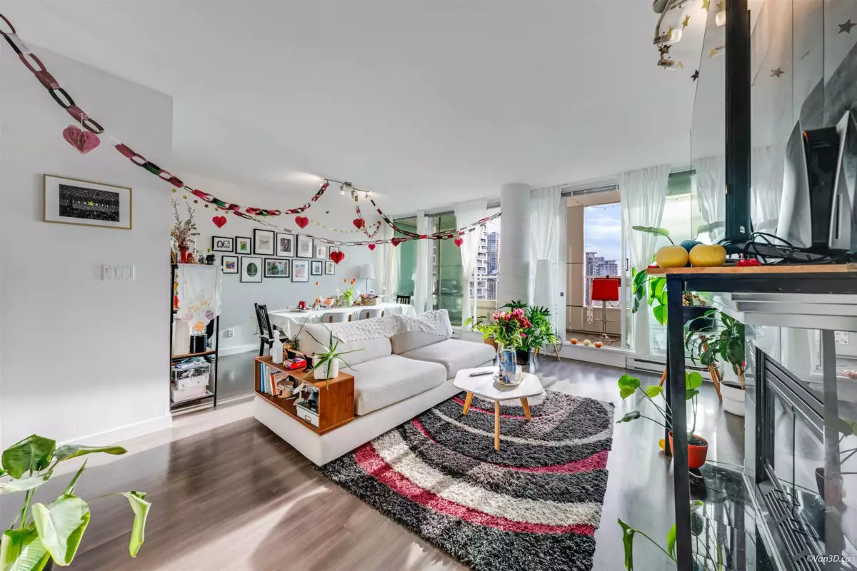 Living Room Photo of 2603 1500 Hornby Street, Vancouver, BC