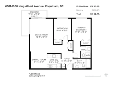 Outdoor Patio Photo of 301 1000 King Albert Avenue, Coquitlam, BC