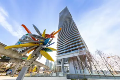 Front exterior of 310 4880 Lougheed Highway, Burnaby, BC