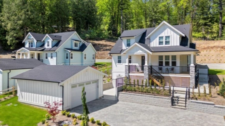 Aerial View of 43352 Blue Grouse Lane, Lindell Beach, BC