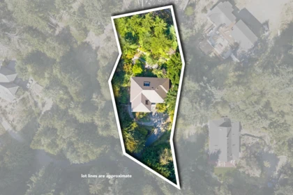 Aerial View of 1754 Frances Walk, Bowen Island, BC