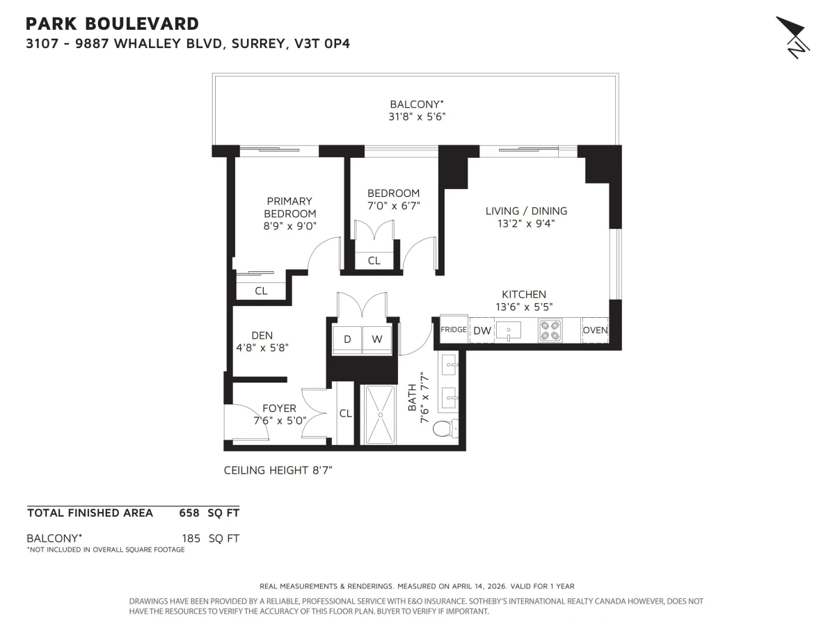 Exterior Rear Photo of 3107 9887 Whalley Boulevard, Surrey, BC