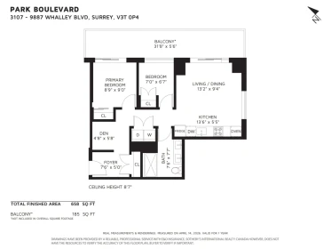 3107 9887 Whalley Boulevard, Surrey, BC, Surrey — Apartment/Condo for sale