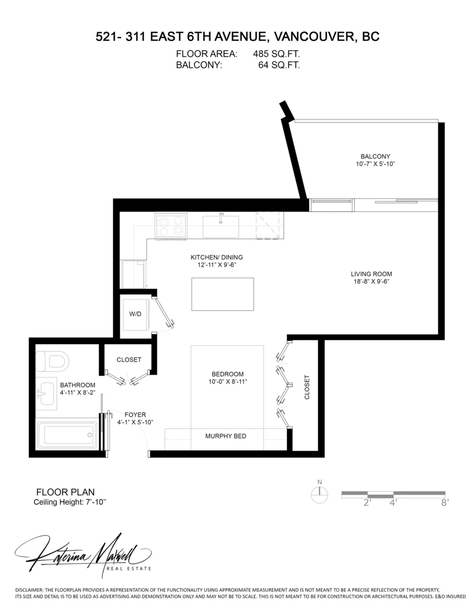 Living Room Photo of 521 311 E 6 Avenue, Vancouver, BC