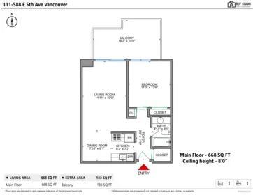 Backyard Photo of 111 588 E 5 Avenue, Vancouver, BC