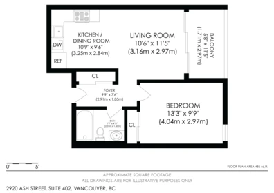 Office / Den Photo of 402 2920 Ash Street, Vancouver, BC