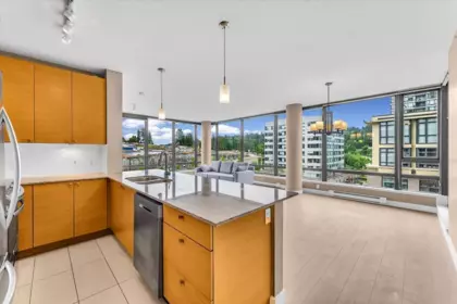 Kitchen Island Photo of 702 110 Brew Street, Port Moody, BC