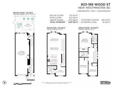Basement Recreation Room Photo of 23 189 Wood Street, New Westminster, BC