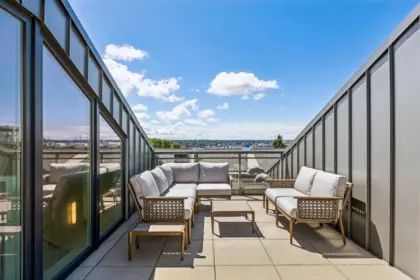 Aerial View of 129 649 E 3rd Street, North Vancouver, BC