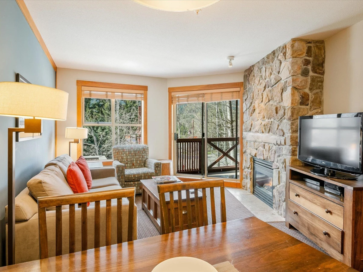 Living Room Photo of 212D 2036 London Lane, Whistler, BC