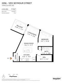 Office / Den Photo of 2206 1255 Seymour Street, Vancouver, BC