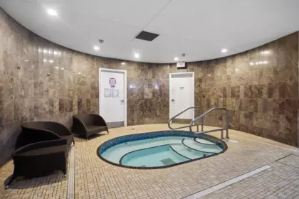 Aerial View of 102 128 Athletes Way, Vancouver, BC